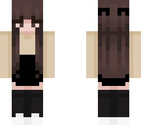 casual girl in beige jumper