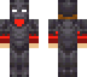 dark herobrine full netherite with netherite mask