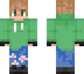 eboy- green hoodie and ripped jeans