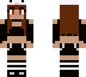 edgy girl with bunny hat