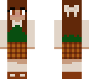 green academia plaid skirt and sweater vest