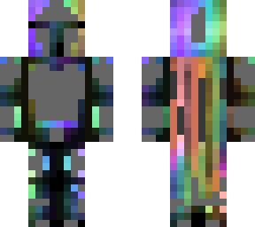 mando with normal and rainbow colors