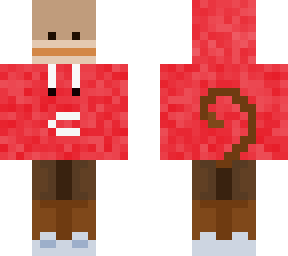 monkey in red hoodie