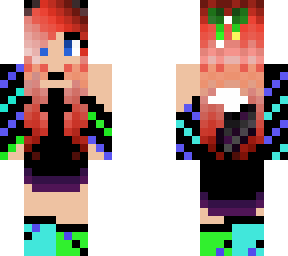 neon christmas wolf girl