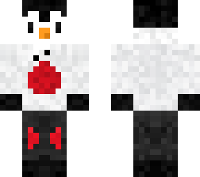 penguin in redstone hoodie