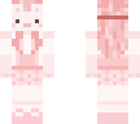 pink girl with bear mask