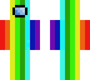 rainbow amoong us character