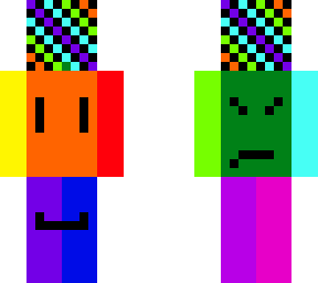 rainbow body face man
