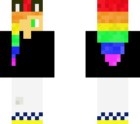 rainbow wolf minecraft skin