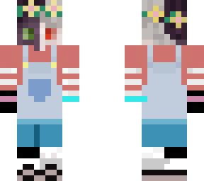 ranboo, with flower crown and overalls but better