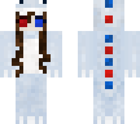red + blue dino girl