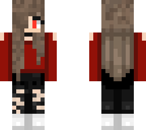 red and black casual egirl