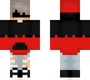 red and black hoodie
