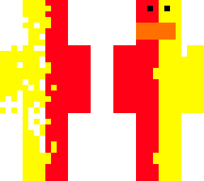 red and yellow duck