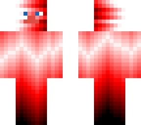 red vibrant with stight face