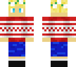 red winter sweater