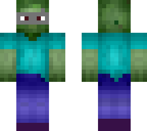 smart zombie with purple shoes