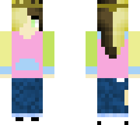 split-colored hair girl