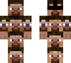 steve heads but with steve mask