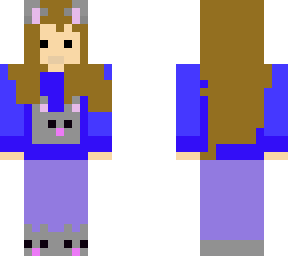 very cool cat girl (3 cats!)