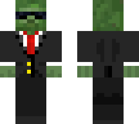 zombie in a suit with sunglasses