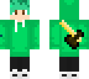 a skin with an axe