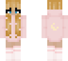 blonde orange hair with pink sweatshirt (creds in desription)