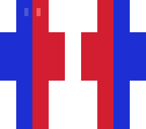 blue and red