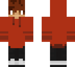 boy with red bear hoodie