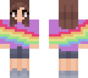 brown haired rainbow girl