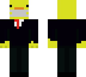 covid duck in a tux