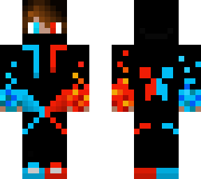 fire and ice (creeper on back) (coloured eyes)
