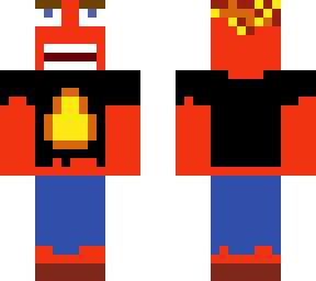 flaming man