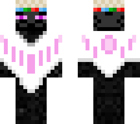 for a friend :d ( enderman with pick and with poncho with a sombrero)