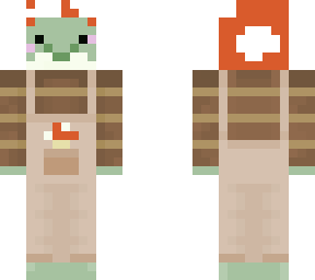 frog with mushroom n overalls