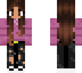 girl with brown hair and ink jumper. name = sophie