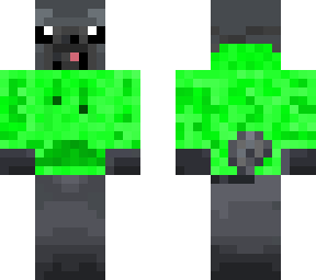 green hooded pug