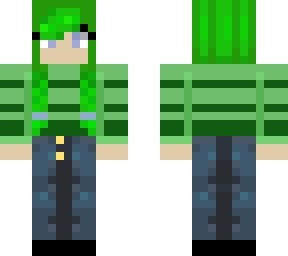 lime but as a minecraft girl