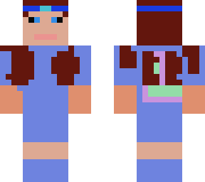me with  purple clothing and a head band
