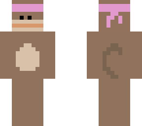 monke with pink headband