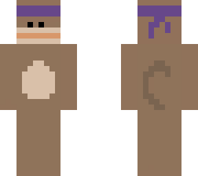 monke with purple headband