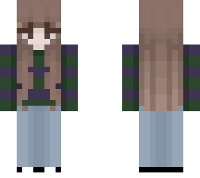 purple n green sweater girl