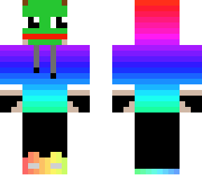 rainbow guy with pepe mask
