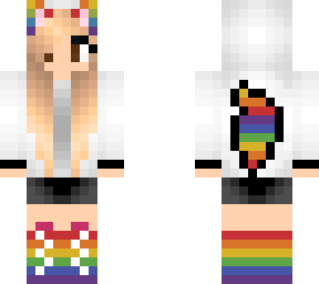 rainbow wolf girl