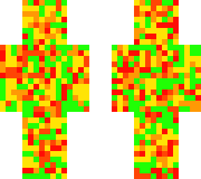 red, orange, yellow, lime monster