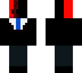 black and red smiley face suit