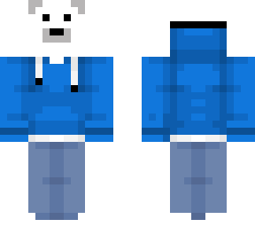 blue hoodie polar bear