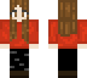 brown girl with red hoodie