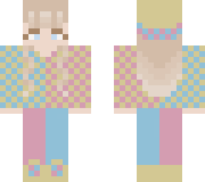 checkered long hair