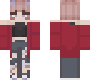 demon pink hair girl